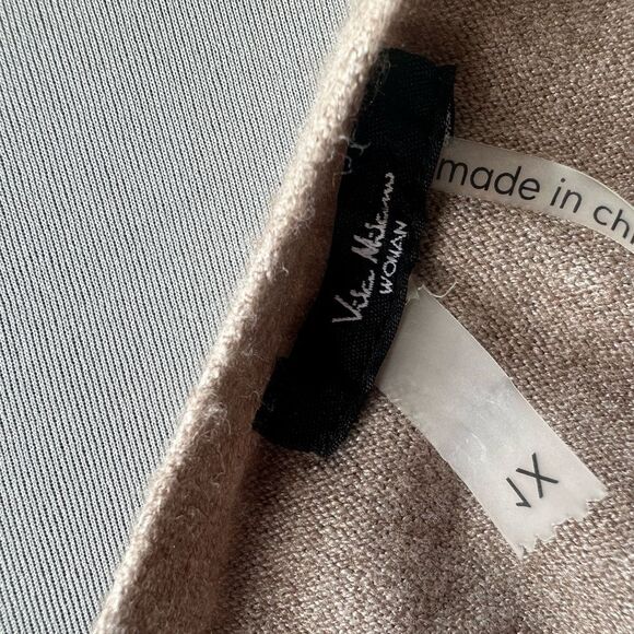 5 for $45 Vila Milano Poncho Cover Up Sweater Women Size 1X Beige - Picture 6 of 6